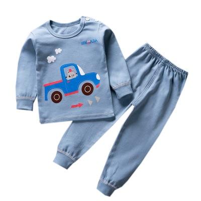 Cartoon Kids Pajamas Sets Cotton Boys Sleepwear Suit Warm Child Girl Pajamas Long Sleeve Tops+Pants 2pcs Children Clothing