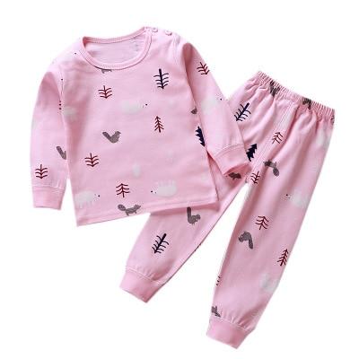 Cartoon Kids Pajamas Sets Cotton Boys Sleepwear Suit Warm Child Girl Pajamas Long Sleeve Tops+Pants 2pcs Children Clothing