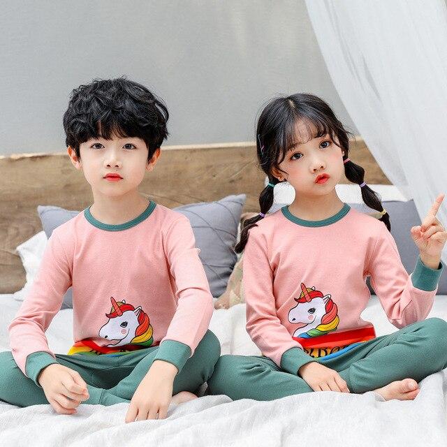 Kids Pajamas Unicorn Children Sleepwear Boys Girls Pajamas Set Cotton Kids Clothes Nightwear Toddler Animal Pyjamas Baby Pijamas