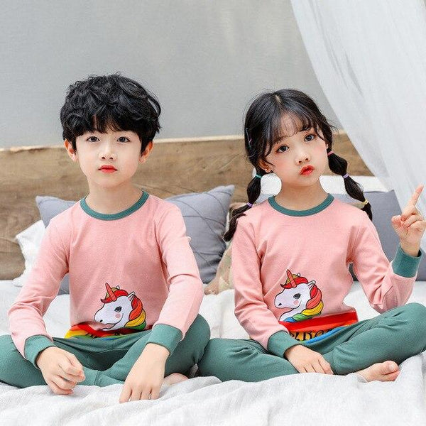 Kids Pajamas Unicorn Children Sleepwear Boys Girls Pajamas Set Cotton Kids Clothes Nightwear Toddler Animal Pyjamas Baby Pijamas