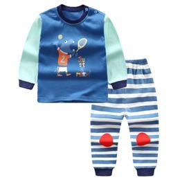 Special Sale 2pcs/set Long Sleeve Pyjamas Baby boys Cartoon Rabbit Printed Clothing suits