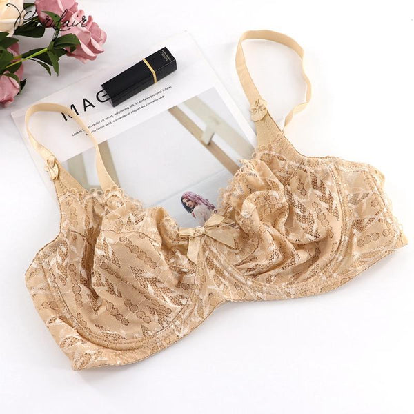 PariFairy Women's Lace Underwire Minimizer Bra Sexy Underwear Bras For Women Bralette Lace Bra Lingerie Intimates Soutien Gorge