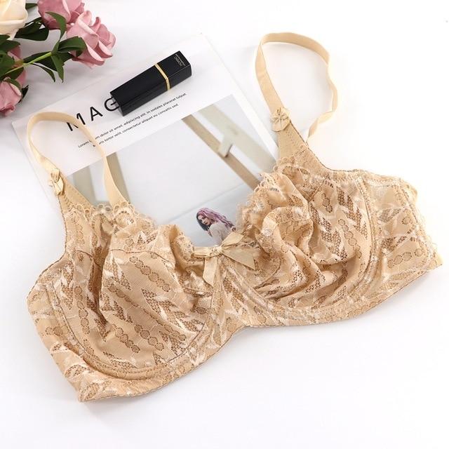 PariFairy Women's Lace Underwire Minimizer Bra Sexy Underwear Bras For Women Bralette Lace Bra Lingerie Intimates Soutien Gorge