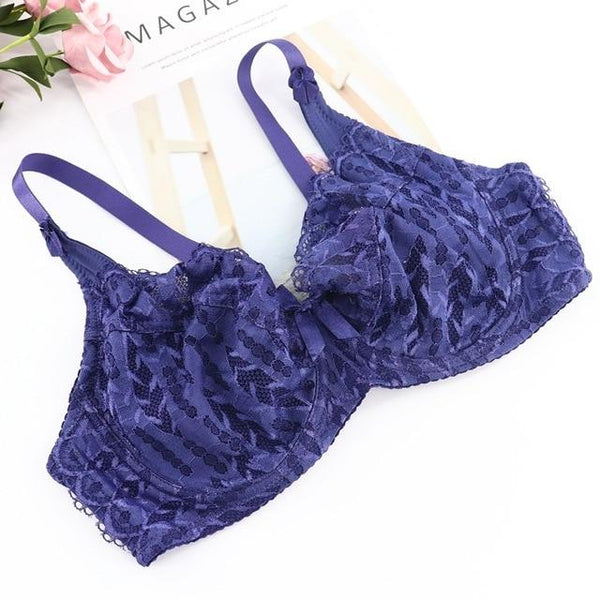 PariFairy Women's Lace Underwire Minimizer Bra Sexy Underwear Bras For Women Bralette Lace Bra Lingerie Intimates Soutien Gorge