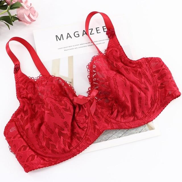 PariFairy Women's Lace Underwire Minimizer Bra Sexy Underwear Bras For Women Bralette Lace Bra Lingerie Intimates Soutien Gorge