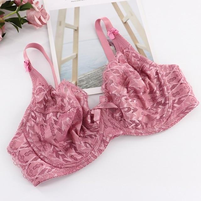 PariFairy Women's Lace Underwire Minimizer Bra Sexy Underwear Bras For Women Bralette Lace Bra Lingerie Intimates Soutien Gorge