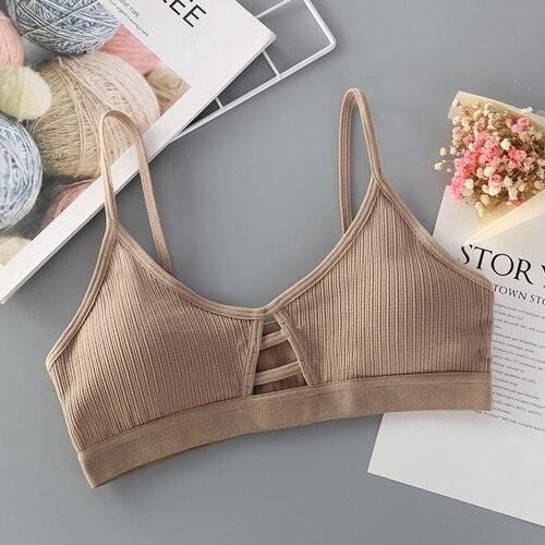 Thin Sexy Hollow Out Seamless Bra Padded Push Up Bra Breathable Cotton Bra Bralette Crop Top For Women Soutien Gorge BH Lingerie