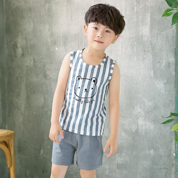 Kids Pajamas 2019 Autumn Girls Boys Sleepwear Nightwear Baby Infant Clothes Animal Cartoon Pajama Sets Cotton Children's Pyjamas