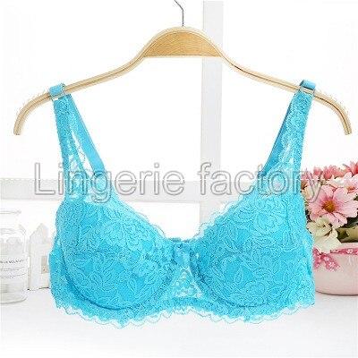 OEM Women Sexy Underwire Padded Up Embroidery Lace Bra 32 34 36 38 40 B C D Cup Brassiere Bras
