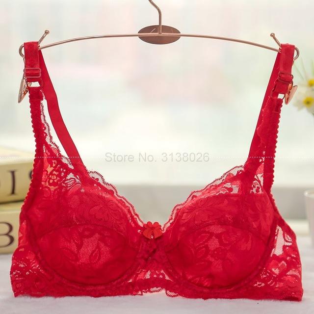 OEM Women Sexy Underwire Padded Up Embroidery Lace Bra 32 34 36 38 40 B C D Cup Brassiere Bras