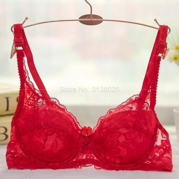 OEM Women Sexy Underwire Padded Up Embroidery Lace Bra 32 34 36 38 40 B C D Cup Brassiere Bras