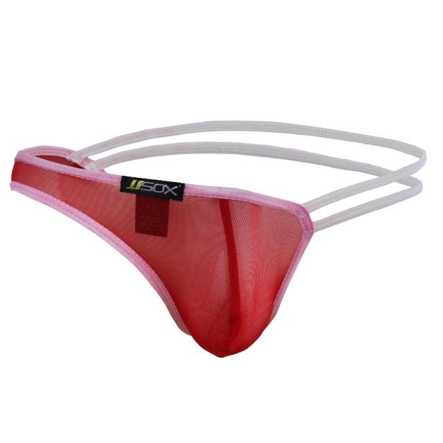 Swimwear Mens Swimsuit Gay Underwear See Through Swimming Trunks G-string Thong Underpants Men Swim briefs Male Thong Panties