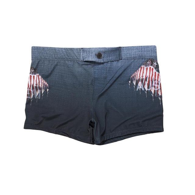 New Male Swimwear Men's Swimming Shorts Trunks Men Beachwear Beach Swimsuit Sport Eagle Flag Print Summer Surf Boxer Mens Shorts