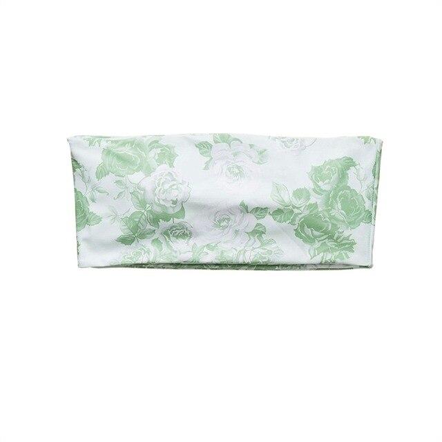 Floral Bikini Set Sexy Bandeau Swimwear Women Mixed Size Swimsuit Free Match Upper Bikini Halter Bathing Suit Beachwear Printed