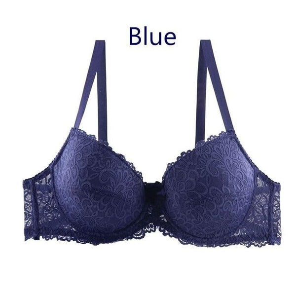 PariFairy Floral Lace Cover Cotton Lined Bra Sexy Bh Push Up Underwear Women Sheer Bras Female Brassiere Lingerie