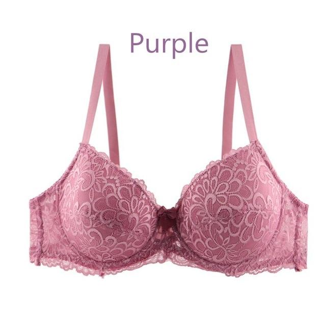 PariFairy Floral Lace Cover Cotton Lined Bra Sexy Bh Push Up Underwear Women Sheer Bras Female Brassiere Lingerie