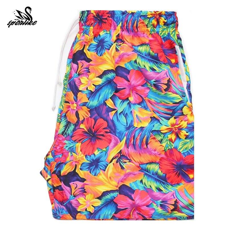 New Prints Beach Shorts For Man Breathable Surf Board Swimwear Quick Dry Swim Trunks Pants With Pocket Male Briefs Bathing Suit