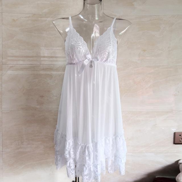 Plus Size Women Pyjama Sexy Lace Nightgown Night Dress Sleepwear Female Lingerie Nightwear Nighty Pyjamas Nightie Night Gown