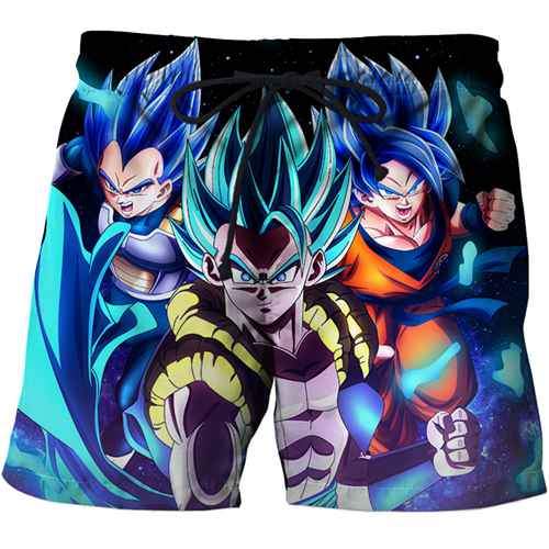 3D dragon ball beach pants summer swimsuit beach watermark case flower series pants men's streetwear hip-hop style full size men