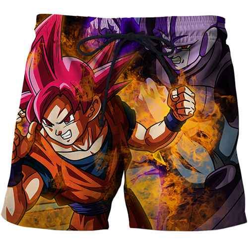 3D dragon ball beach pants summer swimsuit beach watermark case flower series pants men's streetwear hip-hop style full size men
