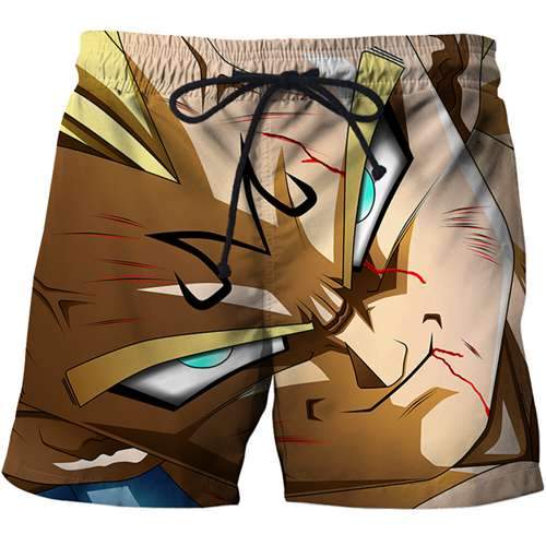 3D dragon ball beach pants summer swimsuit beach watermark case flower series pants men's streetwear hip-hop style full size men
