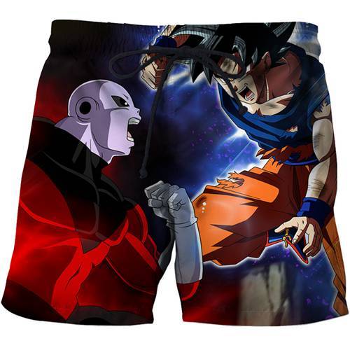 3D dragon ball beach pants summer swimsuit beach watermark case flower series pants men's streetwear hip-hop style full size men