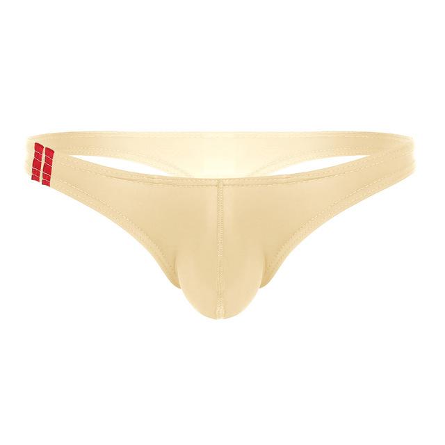 Mens Swimwear Male Underwear for Swimming Lingerie Smooth Ice Silk Elastic Low Rise Bulge Pouch T-Back Thongs Bikini Briefs