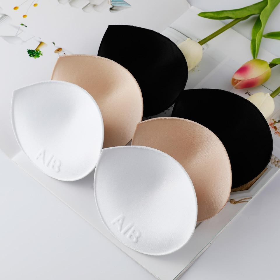 1 Pair/Lot Sexy Women Sponge Bra Padding Chest Cup Insert Breast Enhancer Push Up Bikini Inserts Invisible Bra Pad for Swimsuit