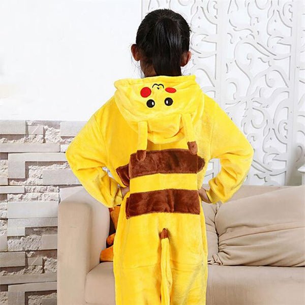 Children's Pajamas for Boys Girls Unicorn Pajamas Flannel Kids Stich Pijamas Set Animal Sleepwear Winter Onesies Kigurumi  4-12