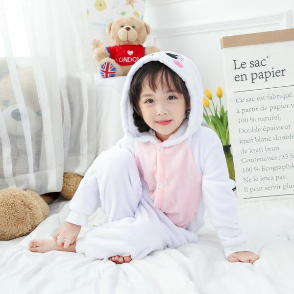 Children's Pajamas for Boys Girls Unicorn Pajamas Flannel Kids Stich Pijamas Set Animal Sleepwear Winter Onesies Kigurumi  4-12