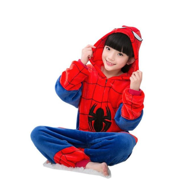 Children's Pajamas for Boys Girls Unicorn Pajamas Flannel Kids Stich Pijamas Set Animal Sleepwear Winter Onesies Kigurumi  4-12