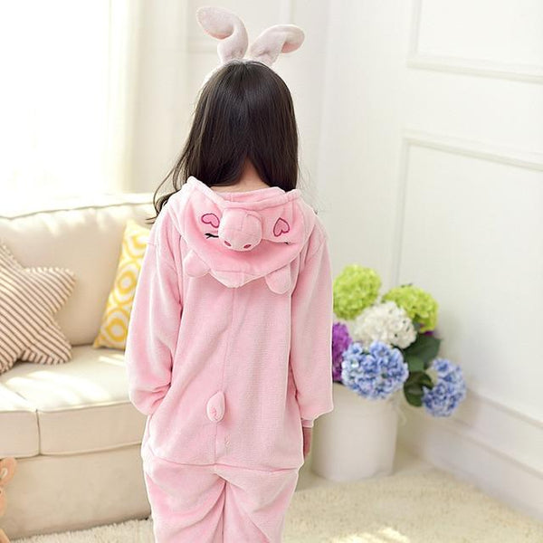 Children's Pajamas for Boys Girls Unicorn Pajamas Flannel Kids Stich Pijamas Set Animal Sleepwear Winter Onesies Kigurumi  4-12