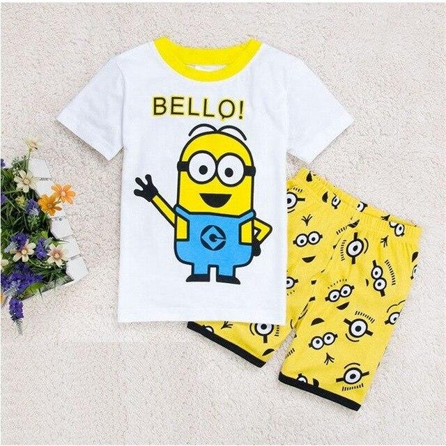 Summer Girls Princess Pajamas Baby Cartoon Clothing Sets Kids Pyjamas Pijamas Boys Girls short Sleeve Sleepwear Night wear