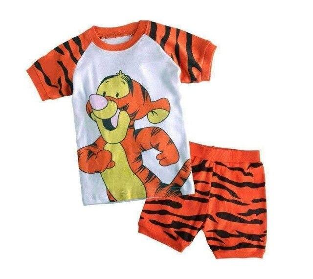 Summer Girls Princess Pajamas Baby Cartoon Clothing Sets Kids Pyjamas Pijamas Boys Girls short Sleeve Sleepwear Night wear