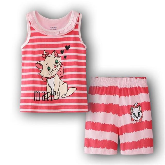 Summer Girls Princess Pajamas Baby Cartoon Clothing Sets Kids Pyjamas Pijamas Boys Girls short Sleeve Sleepwear Night wear