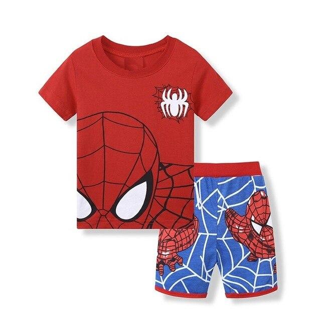 Summer Girls Princess Pajamas Baby Cartoon Clothing Sets Kids Pyjamas Pijamas Boys Girls short Sleeve Sleepwear Night wear