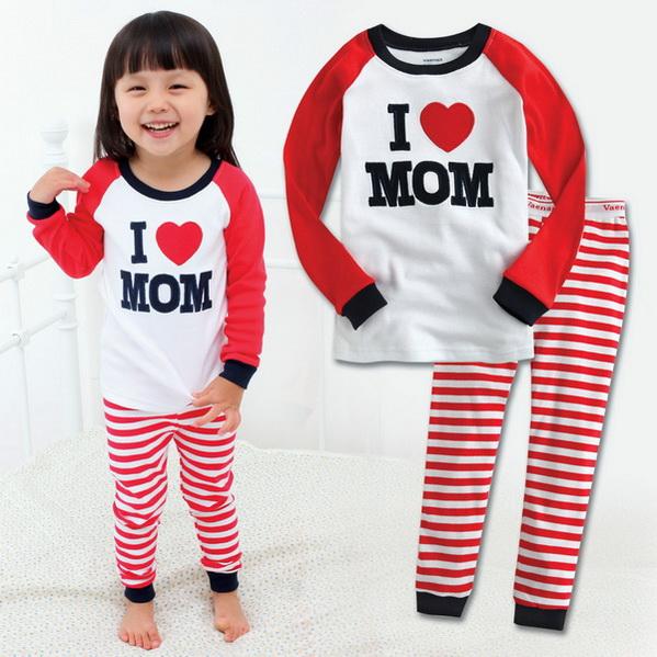 Long Sleeve Pajamas Cotton Cartoon Children Pyjamas Clothing Sets Kids Pijamas Toddler Clothes Suits Baby Girls Sleepwear YW261