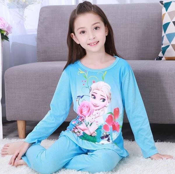 Children Pajamas Kids long Sleeve Cartoon home clothes Girl sleepwear Suit Lovely Child Garment baby Homewear for spring YW352