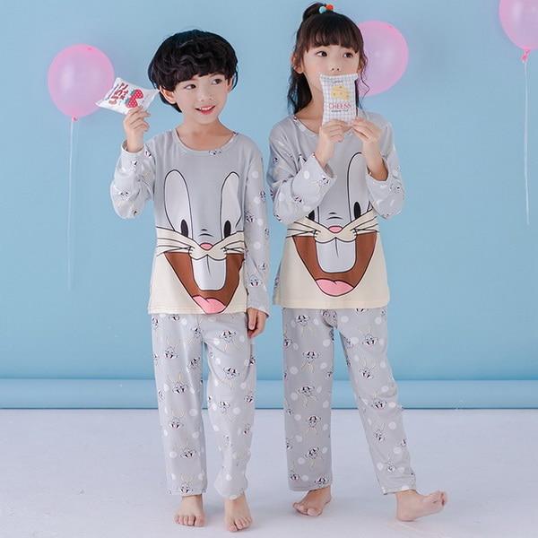 Children Pajamas Kids long Sleeve Cartoon home clothes Girl sleepwear Suit Lovely Child Garment baby Homewear for spring YW352