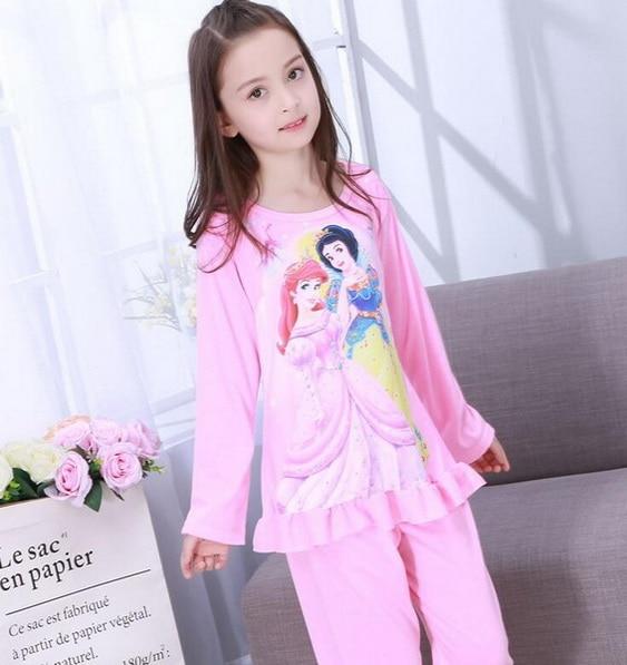 Children Pajamas Kids long Sleeve Cartoon home clothes Girl sleepwear Suit Lovely Child Garment baby Homewear for spring YW352
