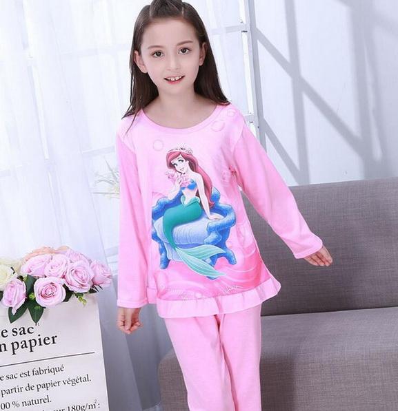 Children Pajamas Kids long Sleeve Cartoon home clothes Girl sleepwear Suit Lovely Child Garment baby Homewear for spring YW352