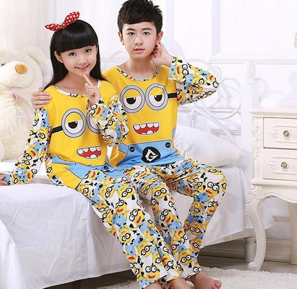 Children Pajamas Kids long Sleeve Cartoon home clothes Girl sleepwear Suit Lovely Child Garment baby Homewear for spring YW352