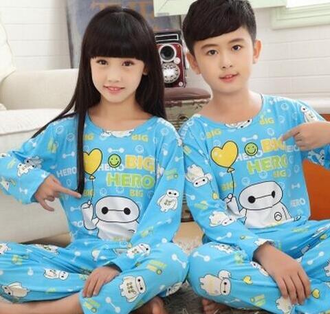 Children Pajamas Kids long Sleeve Cartoon home clothes Girl sleepwear Suit Lovely Child Garment baby Homewear for spring YW352