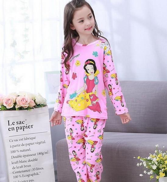 Children Pajamas Kids long Sleeve Cartoon home clothes Girl sleepwear Suit Lovely Child Garment baby Homewear for spring YW352