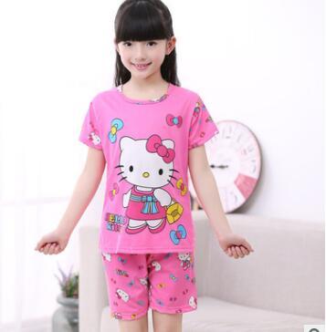 Children Pajamas Kids long Sleeve Cartoon home clothes Girl sleepwear Suit Lovely Child Garment baby Homewear for spring YW352