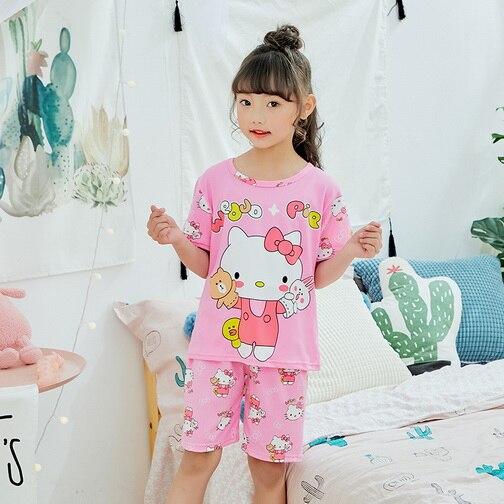 Children Clothing Summer pyjamas Girls Baby Pajamas Cotton Princess Nightgown Kids Home Cltohing Girl Sleepwear XIN507