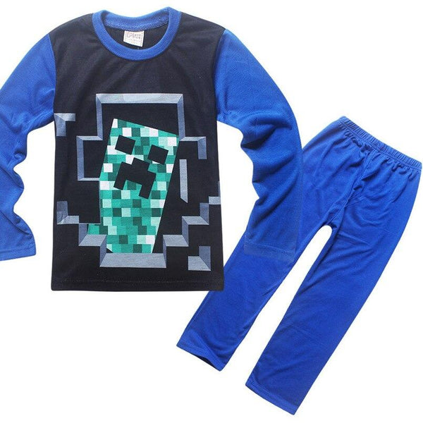 Boy pajamas children Minecraft pajamas suit children's clothing set cartoon pajamas children spring and autumn pajamas