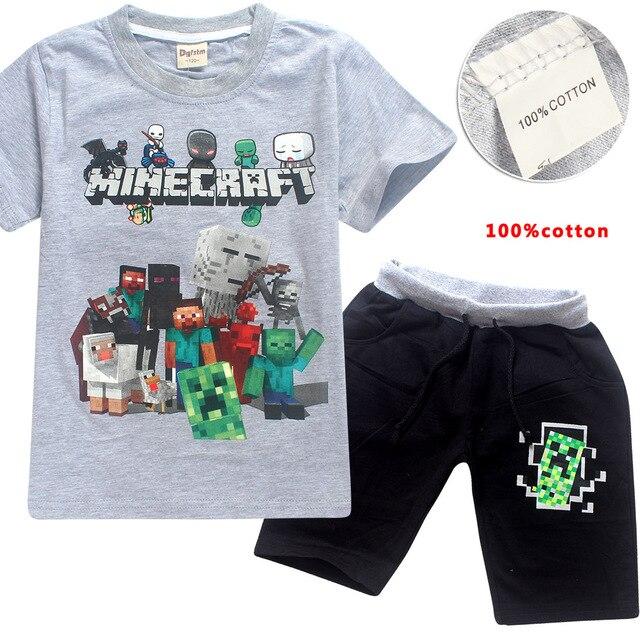 Boy pajamas children Minecraft pajamas suit children's clothing set cartoon pajamas children spring and autumn pajamas