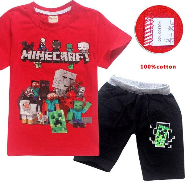 Boy pajamas children Minecraft pajamas suit children's clothing set cartoon pajamas children spring and autumn pajamas