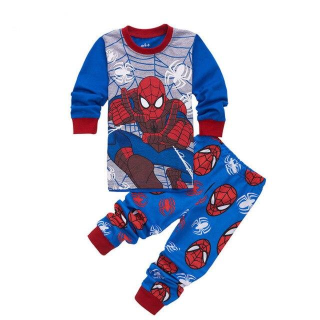 New Boys Clothing Set Spiderman Cotton Kids Clothes Long Sleeve Toddler Pyjamas Sleepwear Kids Girl Homem Aranha Vetement Garcon